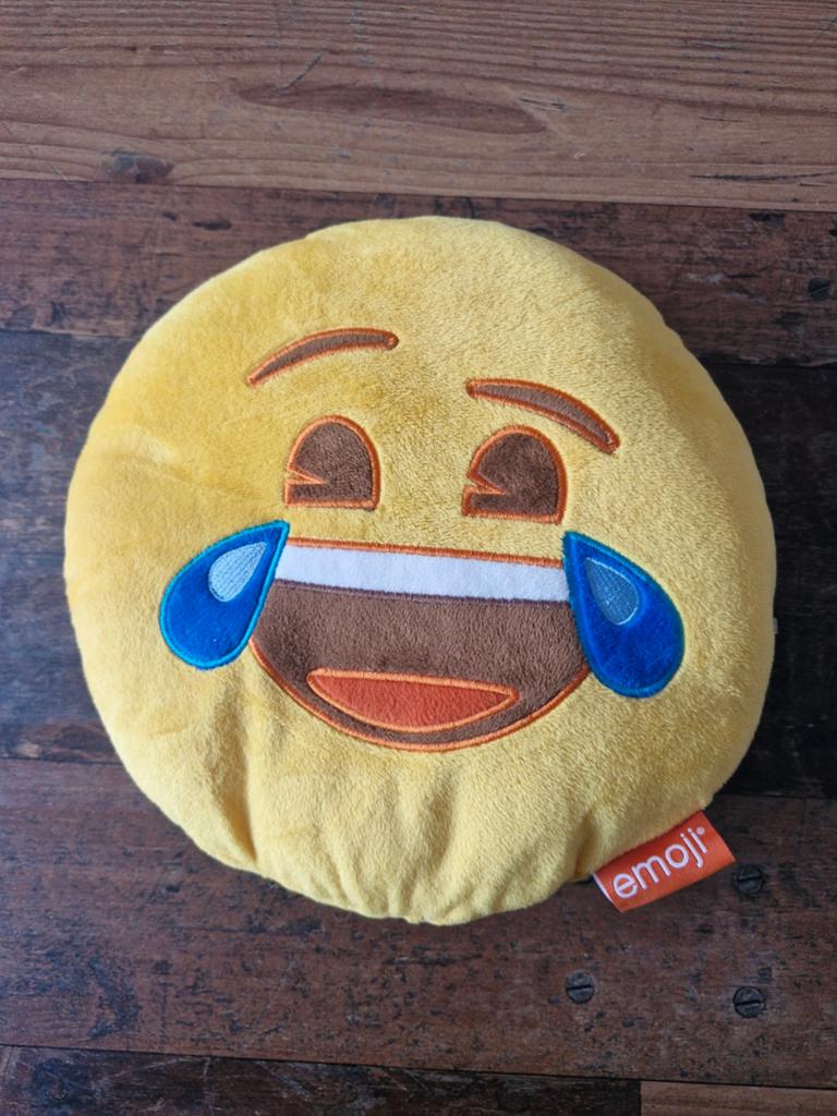 Lach emoji kussen, Geel, Nieuw, Ophalen of Verzenden, Onbekend