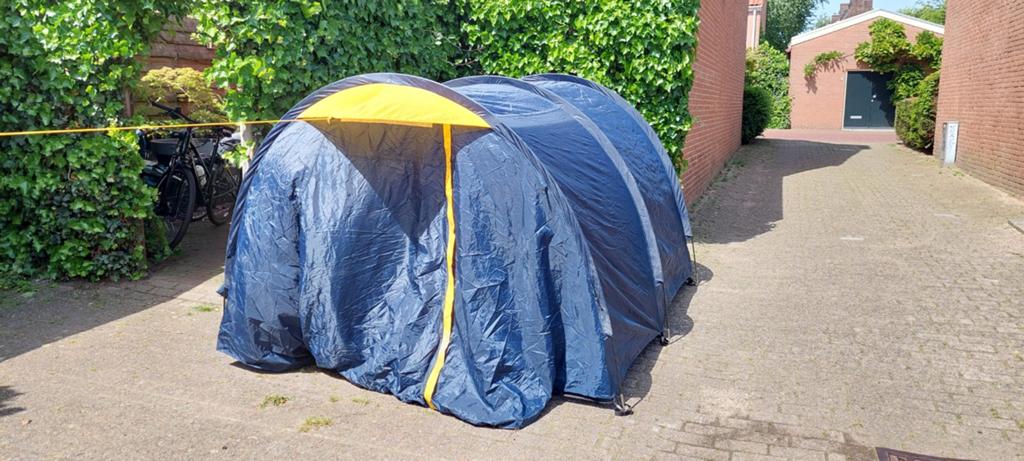 Tent Nomad Desert Storm II, blauw met geel, 2 pers., Ophalen of Verzenden, Gebruikt, Tot en met 2