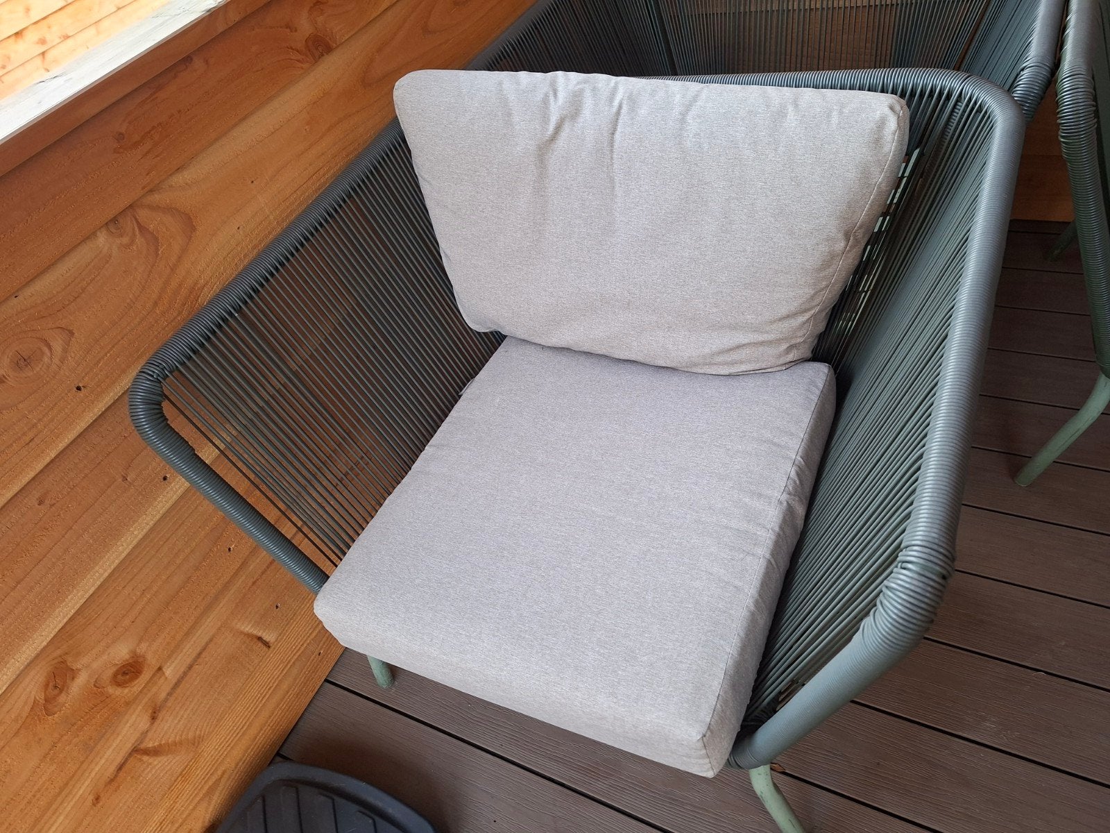 3 stoelen van intratuin met kussens!, Tuin en Terras, Ophalen, Kunststof, 3 zitplaatsen, Zo goed als nieuw