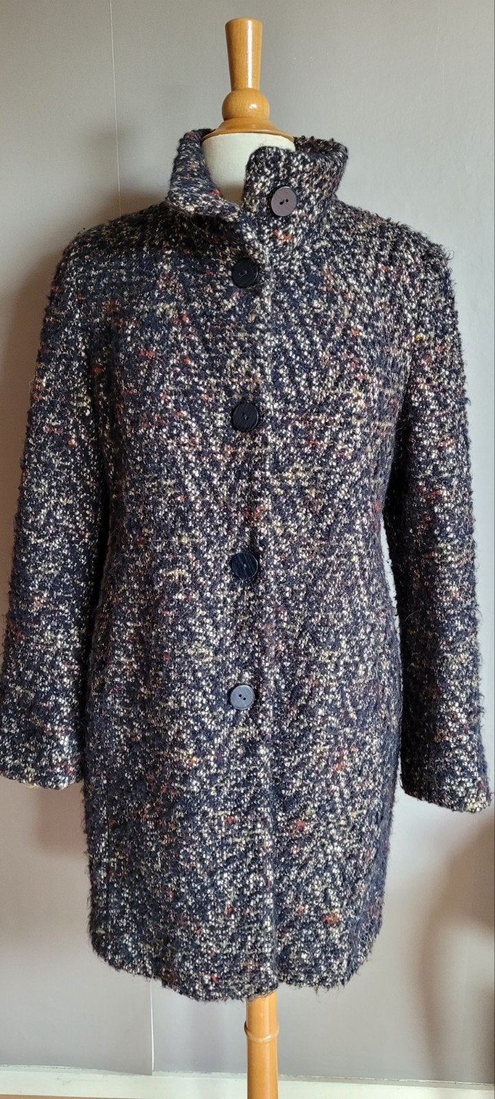 Winterjas van Milo, Maat 38/40 (M), Blauw, Ophalen of Verzenden, Gedragen