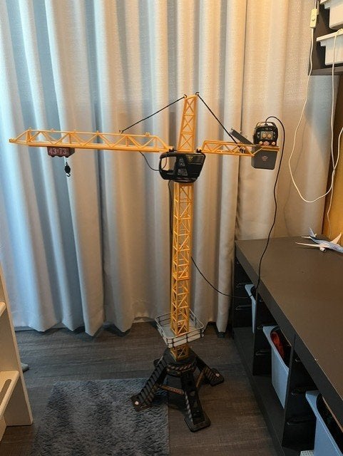Dickie Toys Mega Crane 120 cm – bestuurbare hijskraan, Ophalen, Zo goed als nieuw, Afstandsbediening