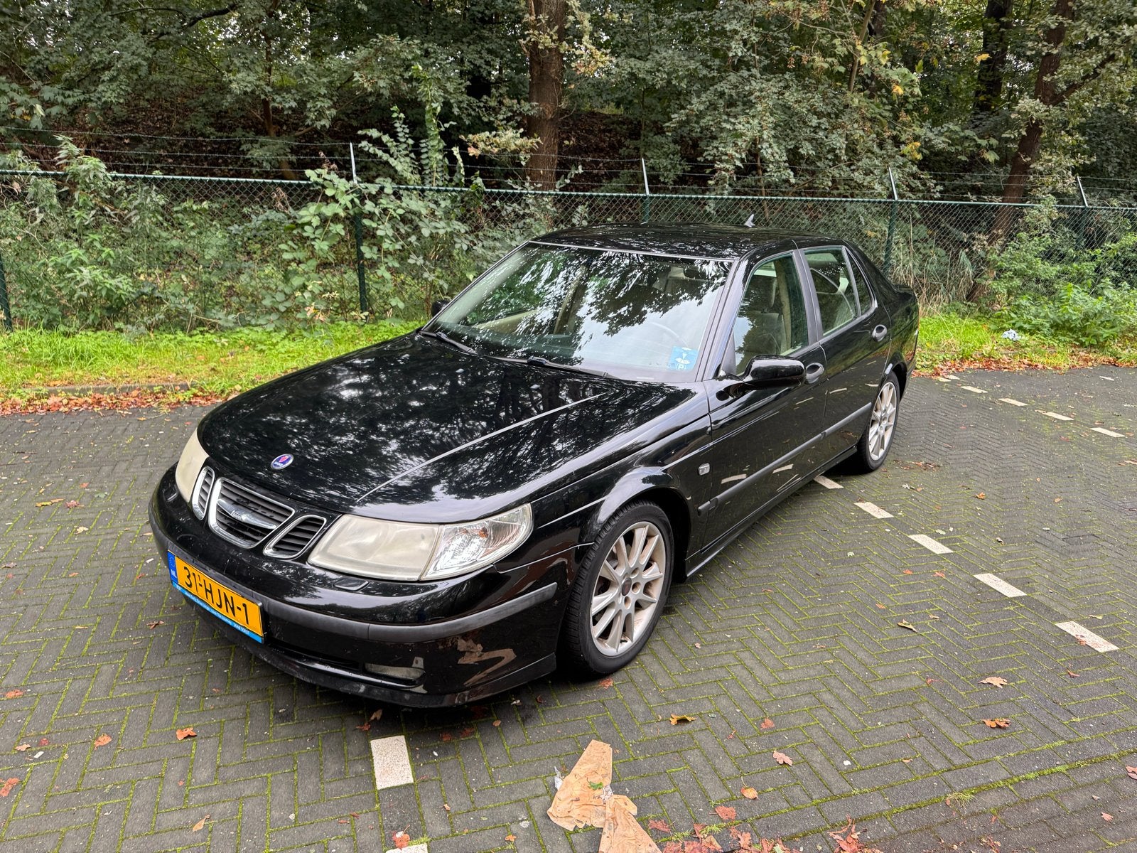 Saab 9-5 2.3 T AUT 2005 Zwart, Auto's, Euro 5, 1800 kg, 4 cilinders, 2290 cc