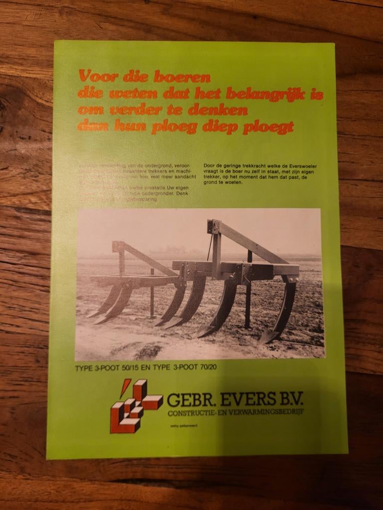 tractor folder Evers woeler, Ophalen of Verzenden, Zo goed als nieuw