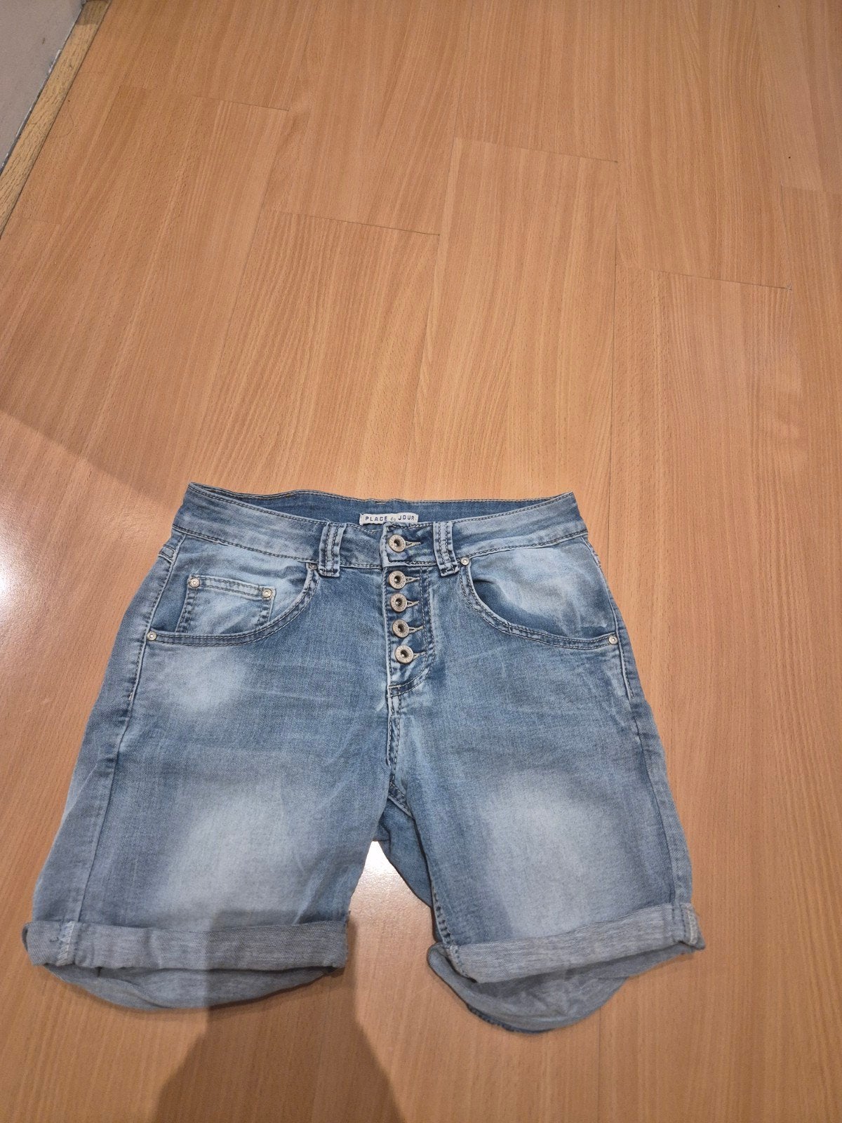 Korte spijkerbroek maat S, Kort, Blauw, Ophalen of Verzenden, Maat 36 (S)