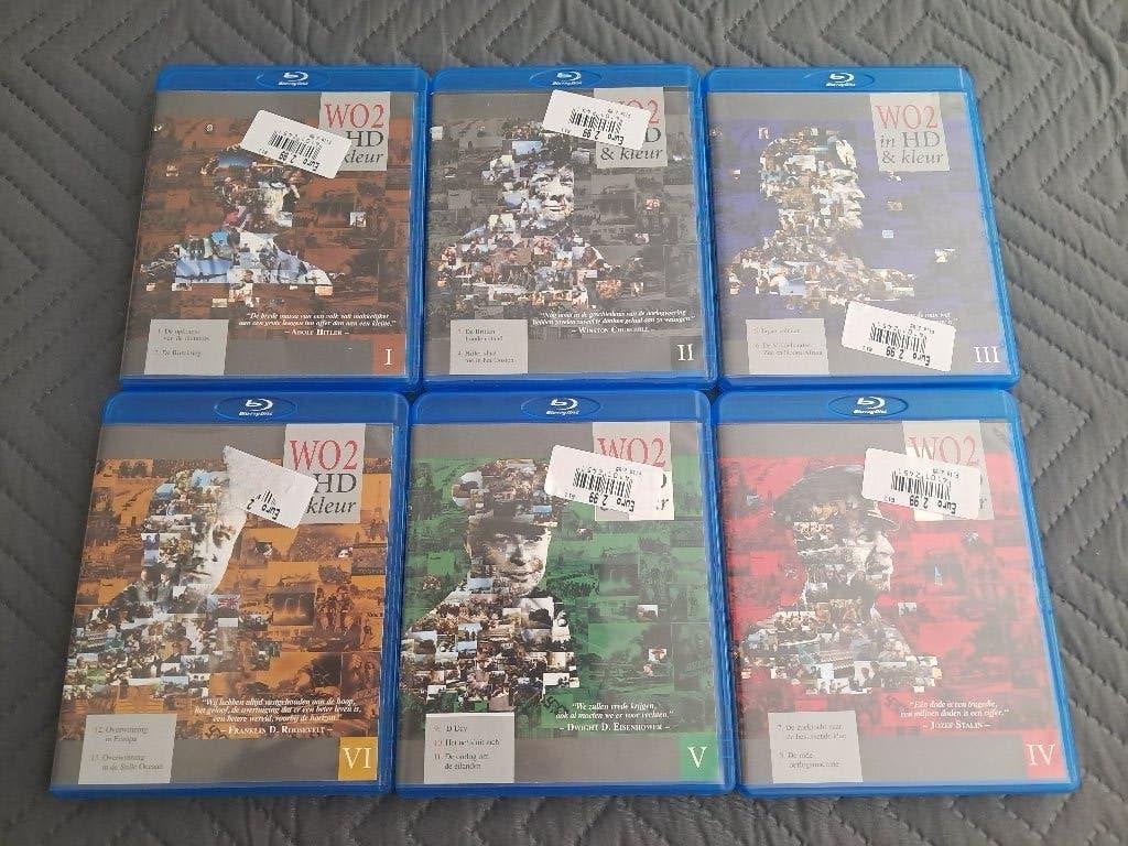 130, Blu Ray Collectie : Wo2 In HD En Kleur, Deel 1 Tot 6, Cd's en Dvd's, Ophalen, Zo goed als nieuw