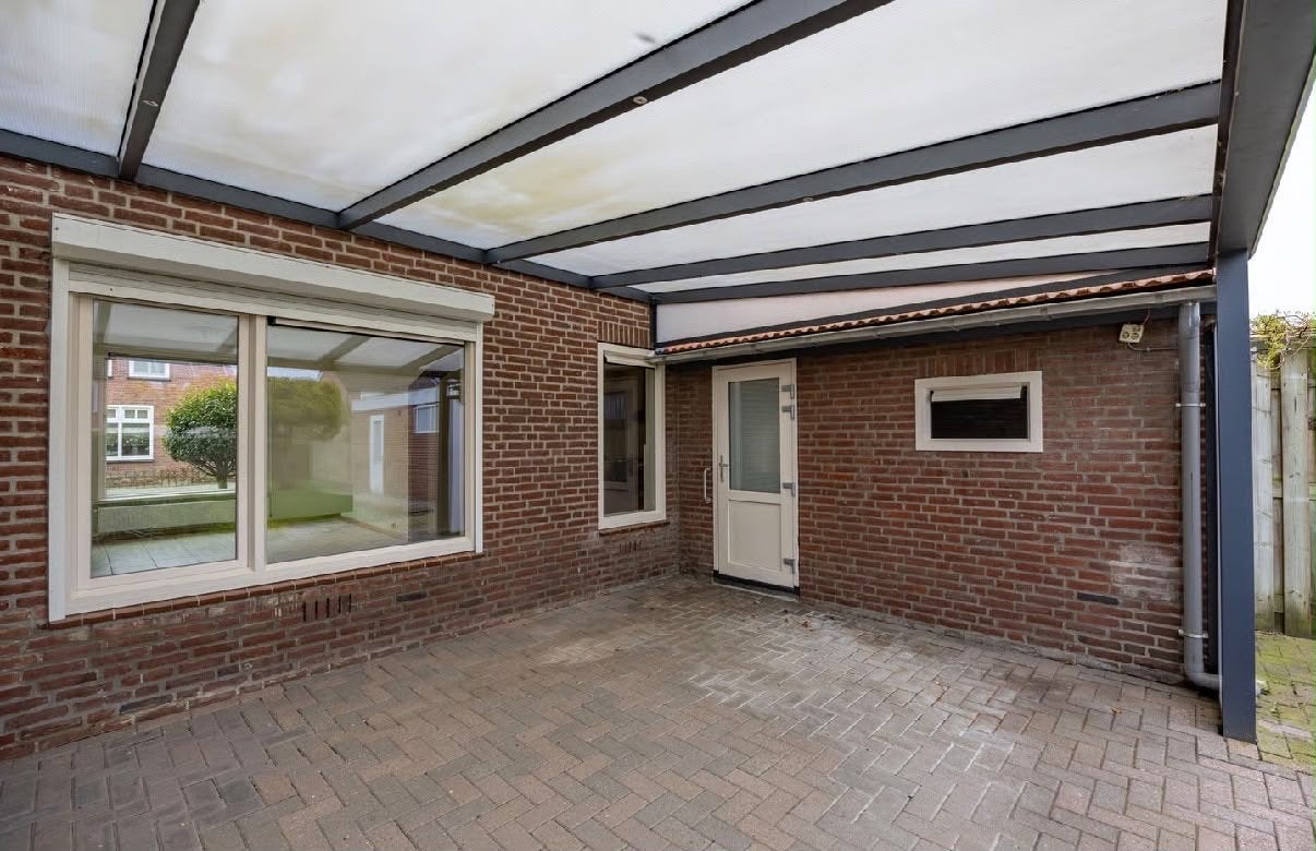 Afdak/Veranda met spotjes - 4.10m diep, 5.19m breed, Ophalen, Gebruikt, Veranda
