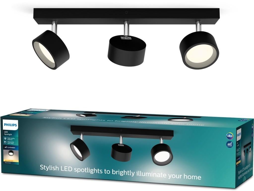Philips Bracia bar Zwart 27K 3x5.5W 27K, Ophalen, Nieuw