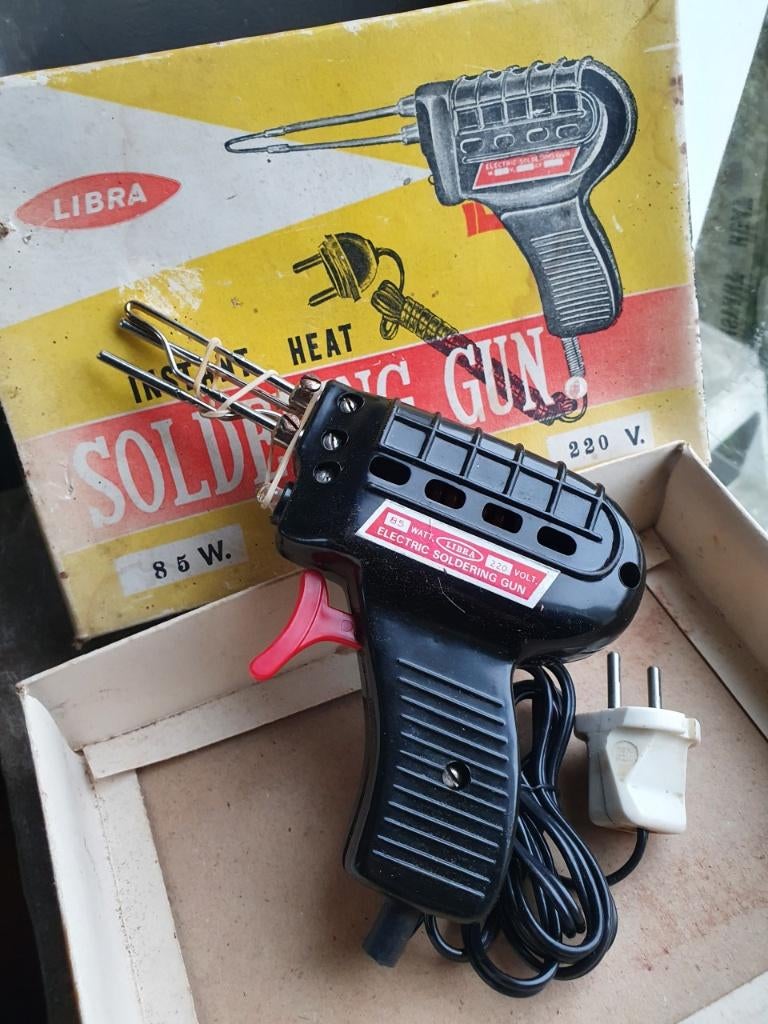 Prima werkende vintage Soldeerrevolver van het merk Libra..., Ophalen of Verzenden