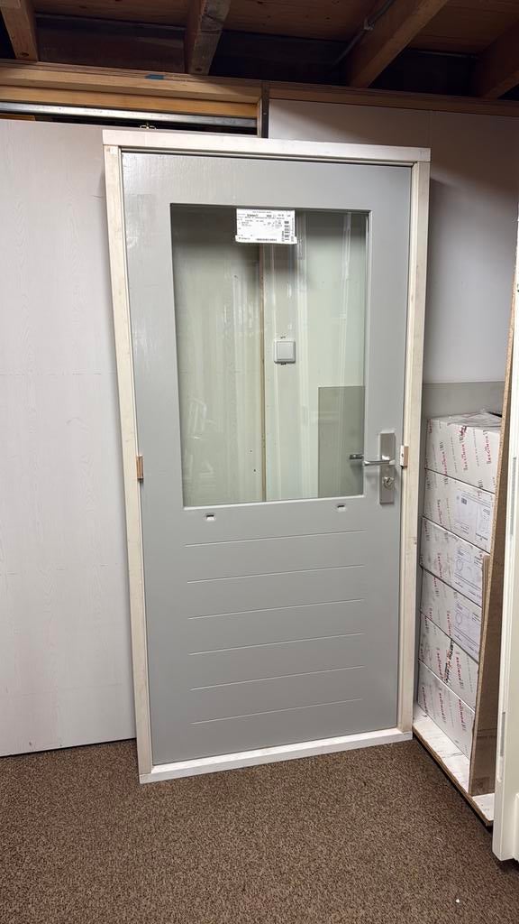 Nieuwe achterdeur incl kozijn, Doe-het-zelf en Verbouw, Deurkozijn, Nieuw, 150 tot 225 cm, Inclusief glas