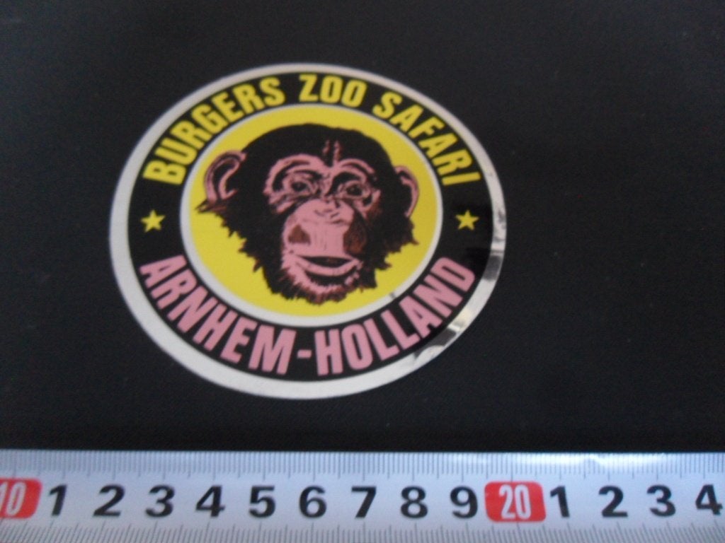 sticker Arnhem BURGERS ZOO SAFARI Holland Aap Folie RH003, Ophalen of Verzenden, Zo goed als nieuw
