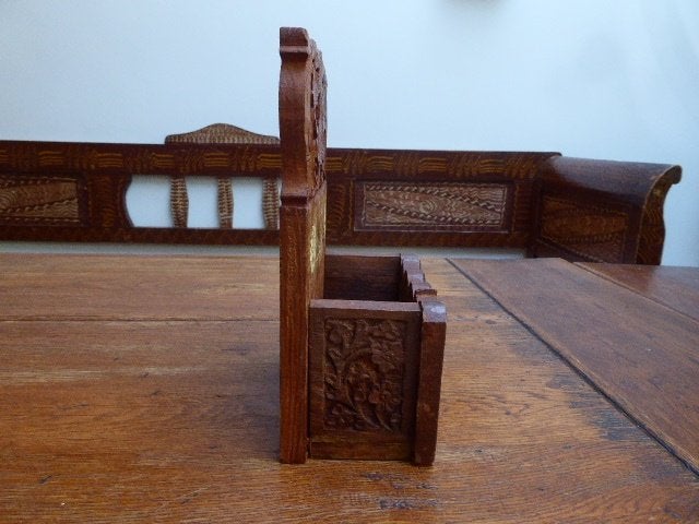 Vintage houten bakje, postbakje, Ophalen of Verzenden