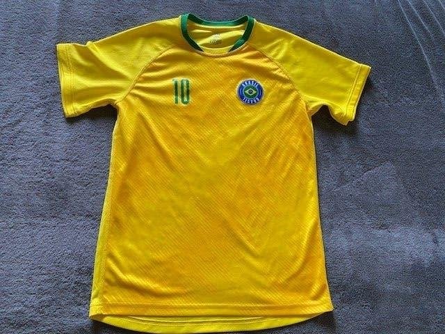 H&M geel voetbalshirt Brazilië, maat 158/164, Kinderen en Baby's, Jongen of Meisje, H&M, Sport- of Zwemkleding, Ophalen of Verzenden