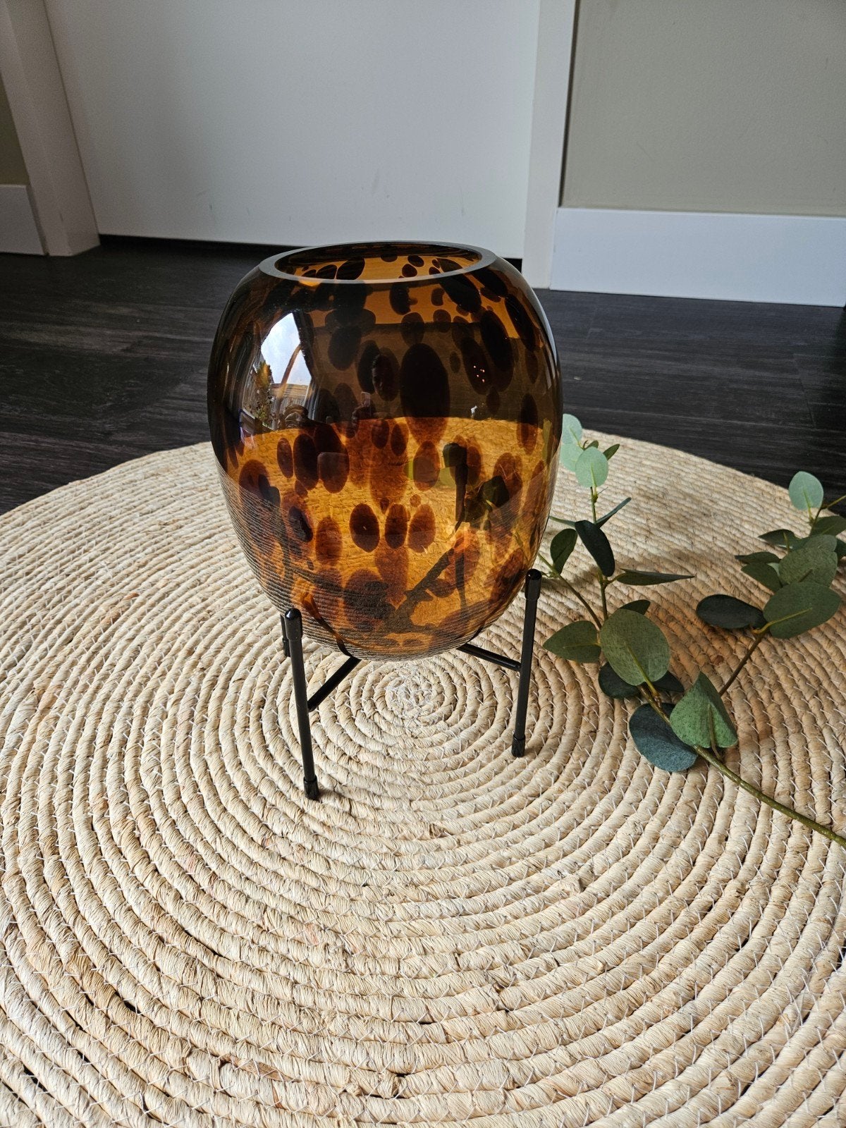 Vaas cheetah met standaard, Ophalen, Zo goed als nieuw, Overige kleuren, Glas