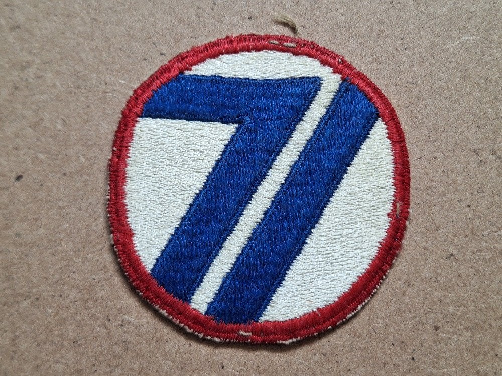 WWII US 71st Infantry Division patch, Verzenden, Amerika, Embleem of Badge