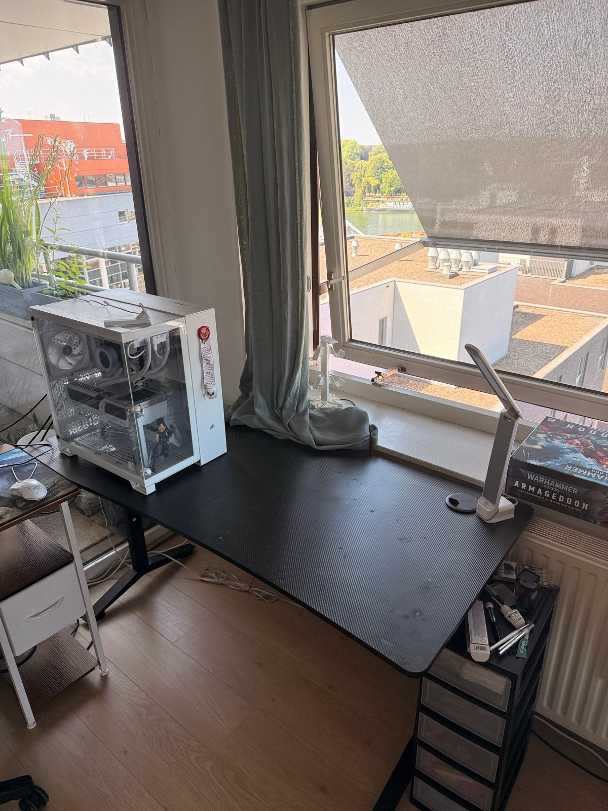 Zwart Hobby Bureau - Ideaal voor Creatieve Projecten, Huis en Inrichting, Bureaus, Ophalen, Gebruikt, Spaanplaat of MDF, Overige merken