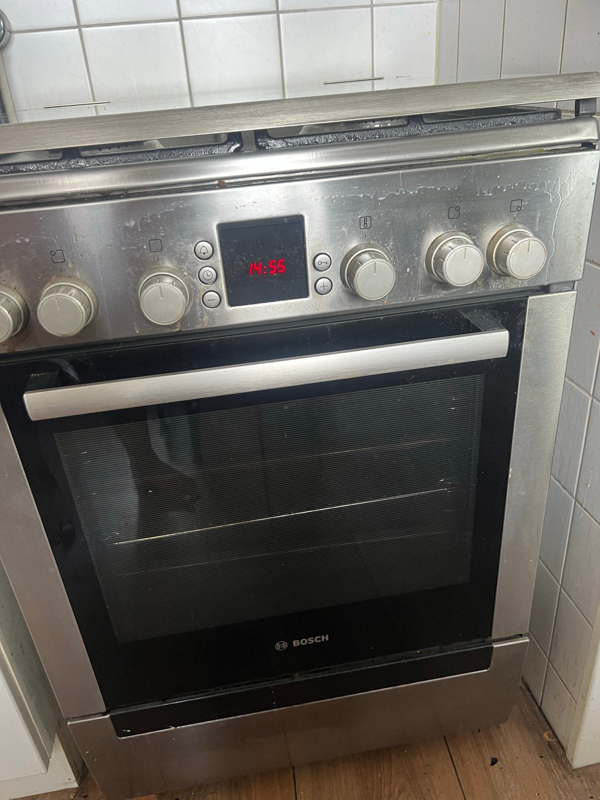 Bosch Vrijstaand Gasfornuis met Oven - Gebruikt, Ophalen, Gebruikt, 60 cm of meer, 4 kookzones