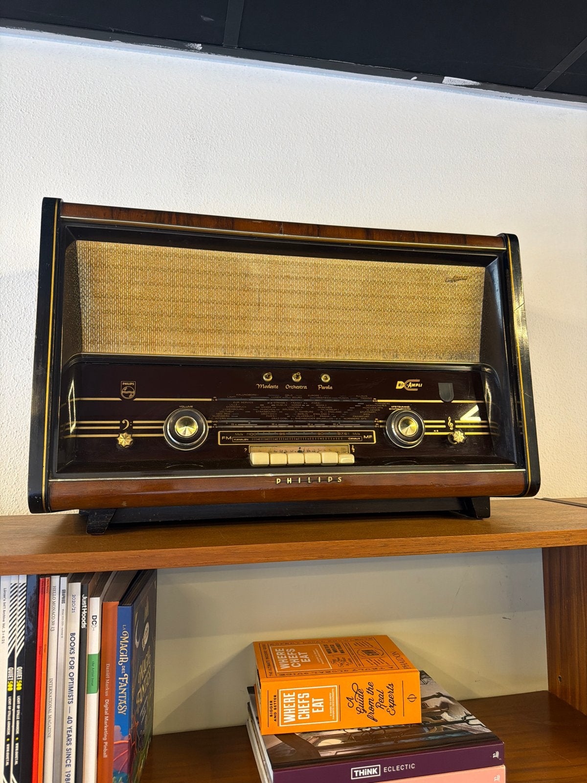 Vintage Philips buizenradio - Klassieke radio, Ophalen, Gebruikt, Radio