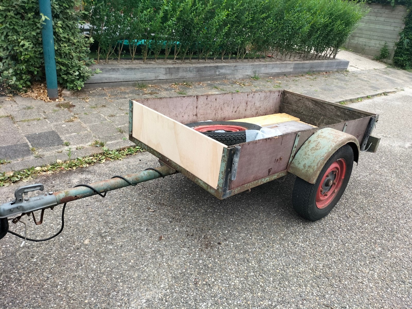 Aanhangwagen 1x2 meter - Ideaal voor tuinafval/klusjes, Ophalen, Gebruikt
