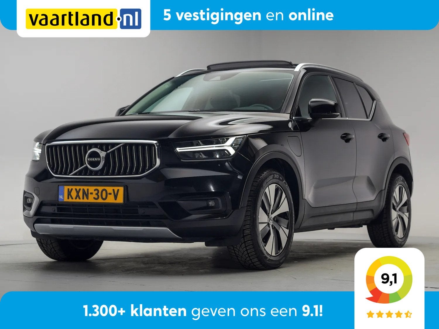 Volvo XC40 T4 Recharge Inscription Aut. [ Panorama Leder App, Automaat, Dealer onderhouden, Zwart, Leder