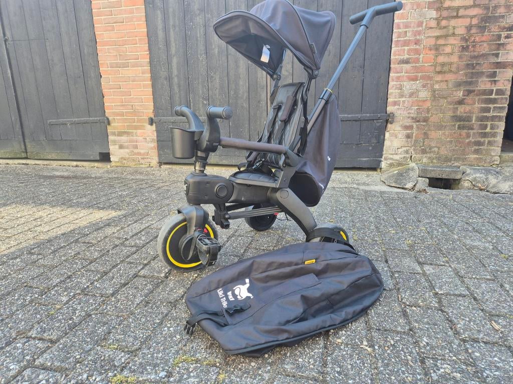 Doona Liki Trike special edition, driewieler zwart., Ophalen, Zo goed als nieuw, Duwstang