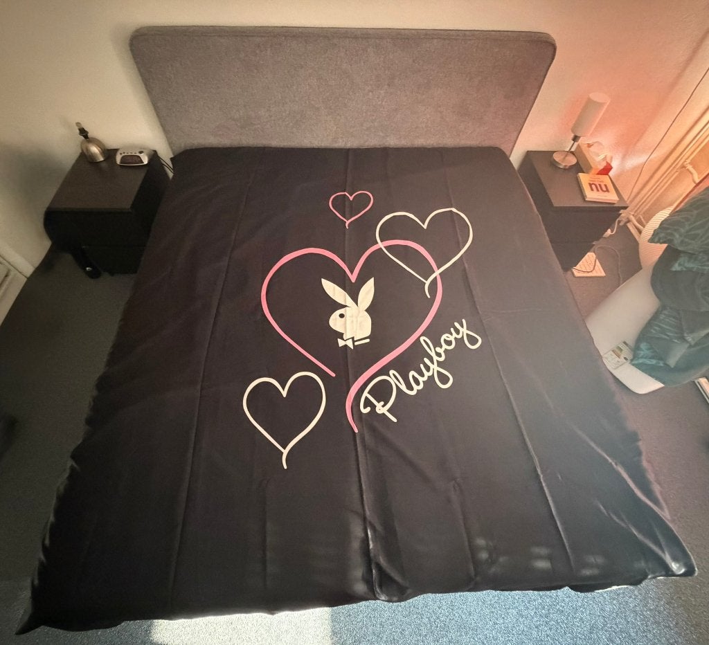 Playboy 2-persoons dekbedovertrek, Meerkleurig, Dekbedovertrek, Tweepersoons, Zo goed als nieuw