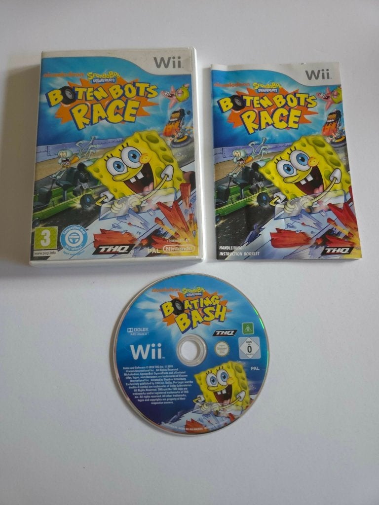Nintendo Wii - Spongebob Squarepants Boten Bots Race - 11171, 1 speler, Racen en Vliegen, Ophalen of Verzenden, Zo goed als nieuw