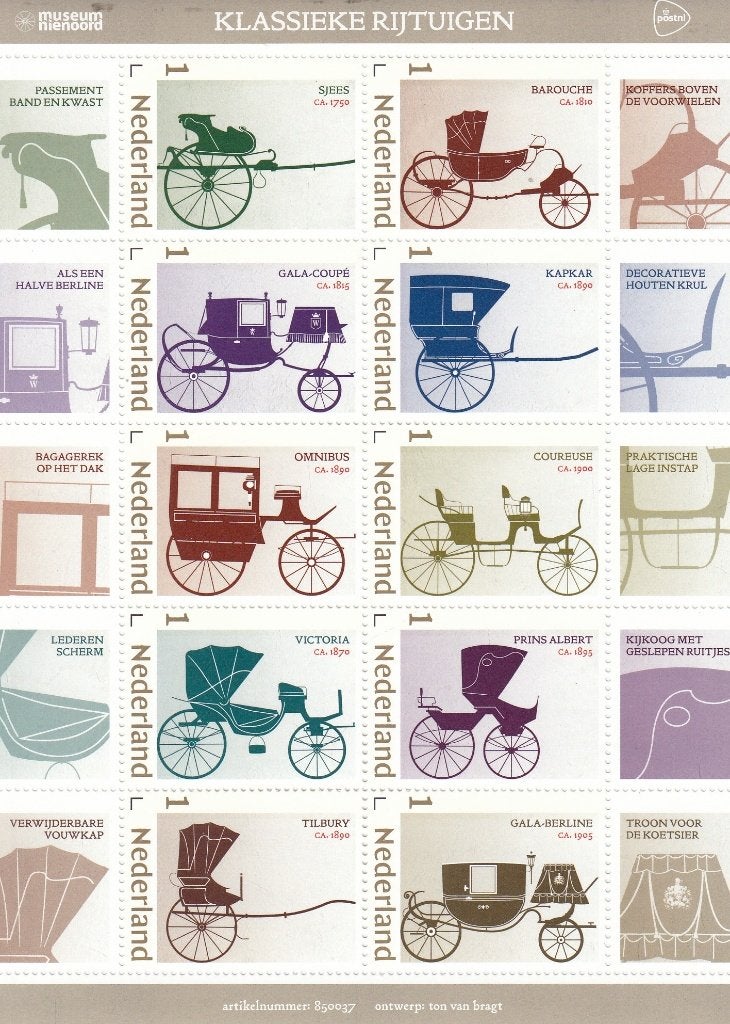Nederland- 2025.54- Klassieke Rijtuigen- Vel- P, Ophalen of Verzenden, Na 1940, Postfris