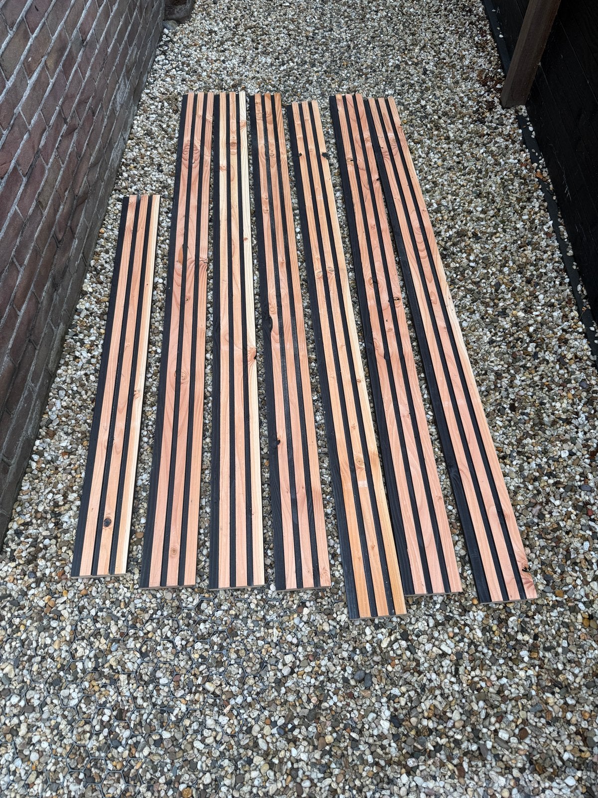 Douglas rhombus two tone voor wandbekleding of decoratie, Ophalen, 25 tot 50 mm, Nieuw, 200 tot 250 cm