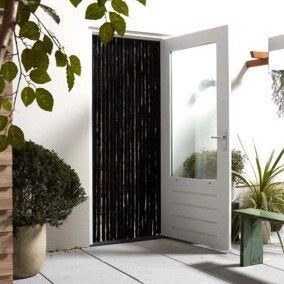 Royal Patio Vliegengordijn 90x210 cm Hor Zwart deur hordeur, 80 tot 100 cm, Hordeur, Ophalen of Verzenden, Zo goed als nieuw