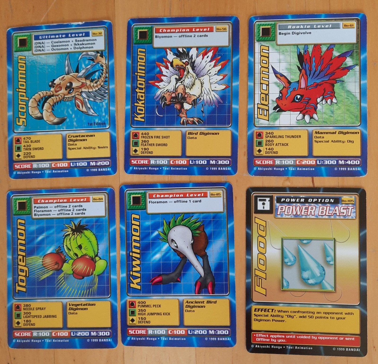 6 Vintage Digimon kaarten, Ophalen of Verzenden, Gebruikt