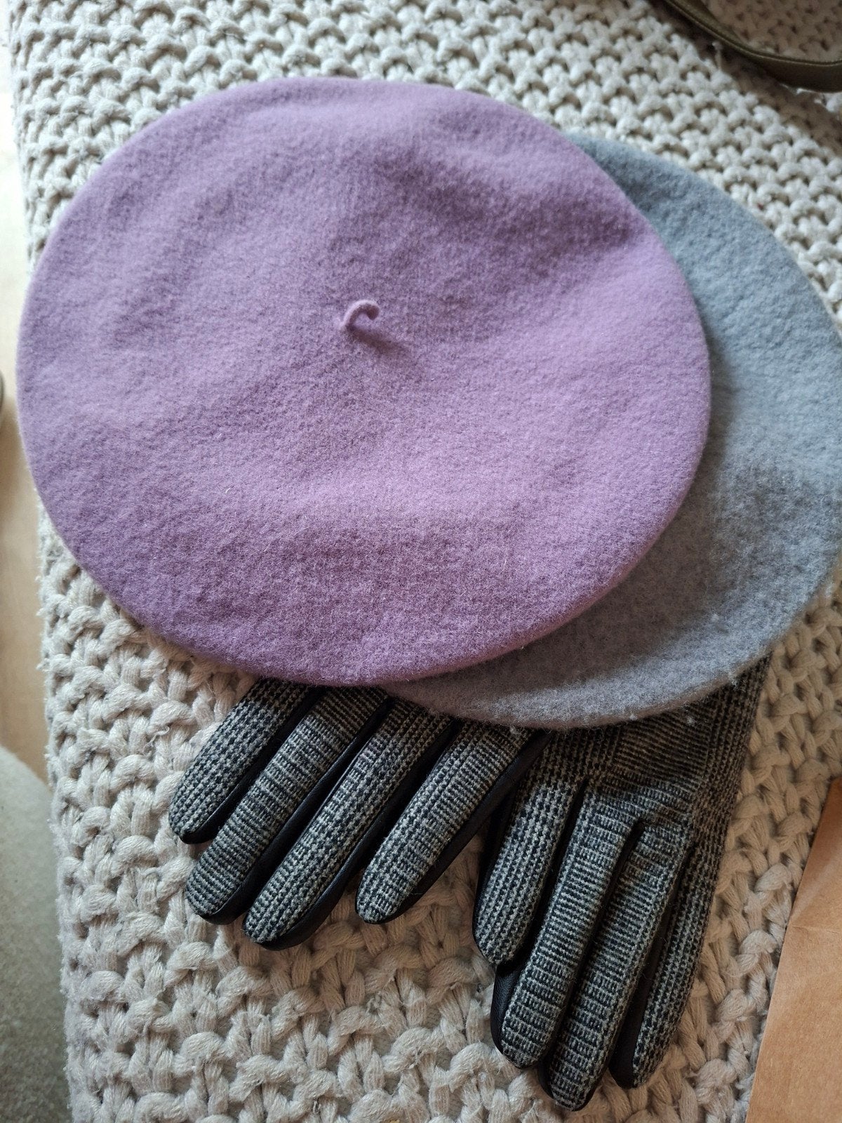 Lila  baret- Stijlvolle hoofddeksel, Hoed, One size fits all, Ophalen of Verzenden, Onbekend