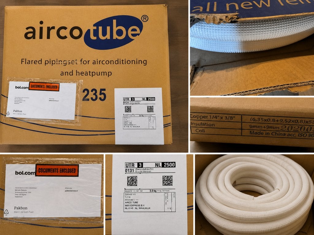 Aircotube Flared Pipingset – Nieuw – Voor Airco & Warmtepomp, Ophalen, Mm, Mm, Mm