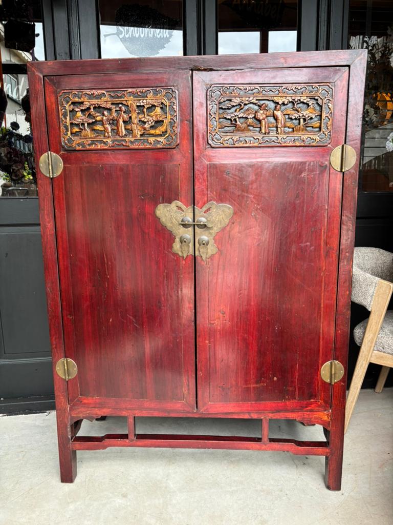 Chinese Bruidskast /Vlinderkast Eyecatcher, Antiek en Kunst, Ophalen of Verzenden