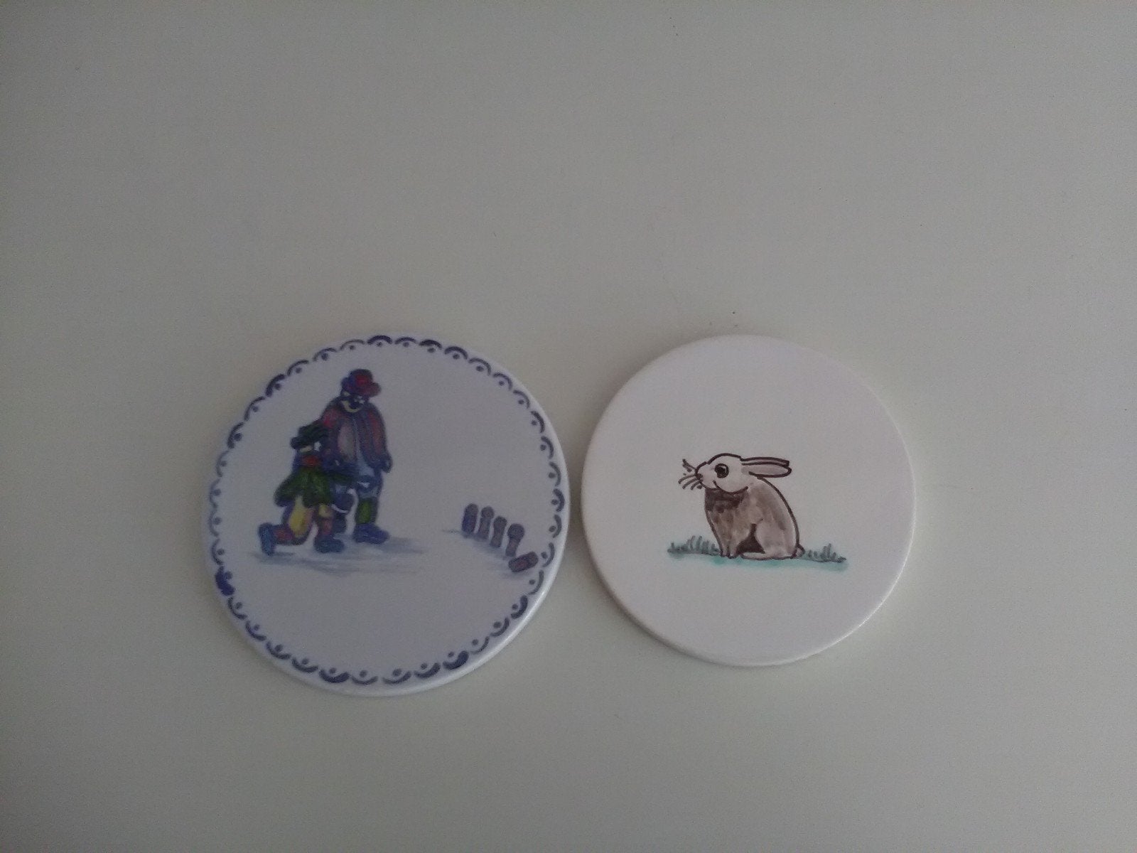 2 Friese keramische onderzetters, Keramiek, Overige typen, Ophalen of Verzenden, Zo goed als nieuw