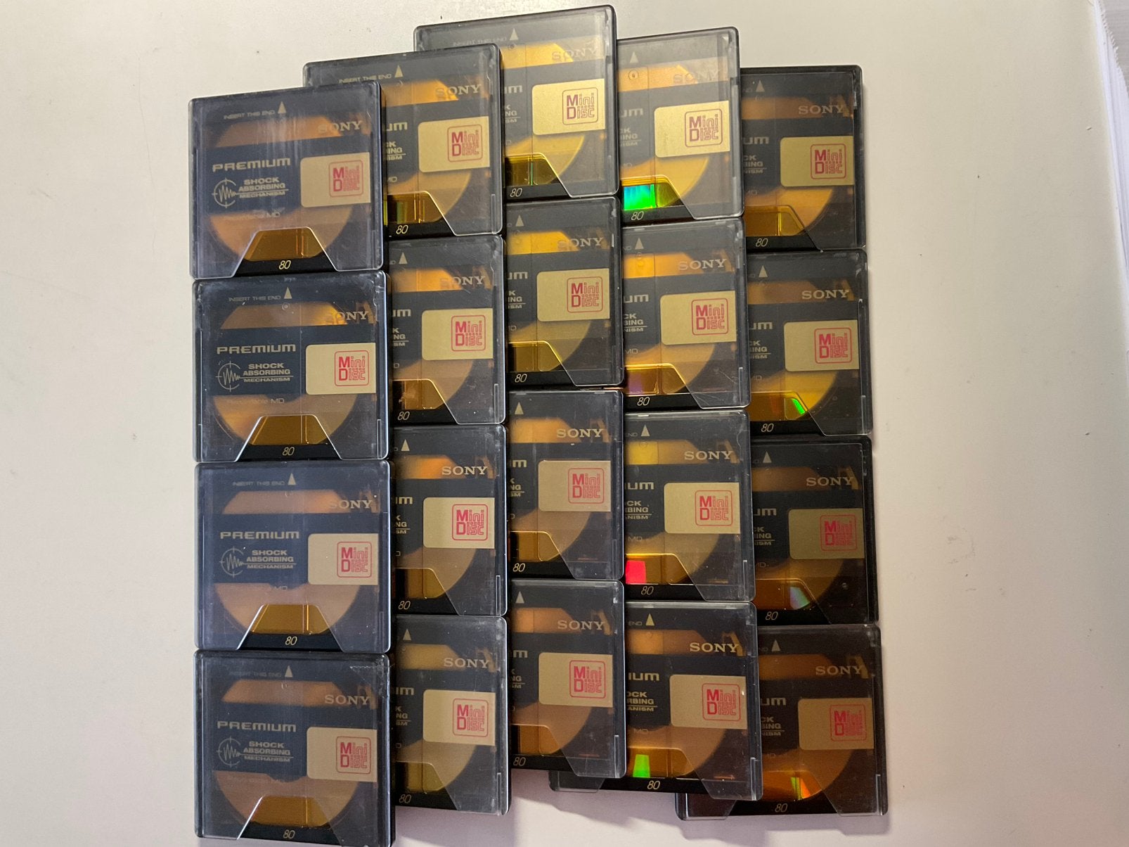 Minidisc’s.  SONY PREMIUM GOLD.  20x als nieuw. 80 minuten, Ophalen of Verzenden