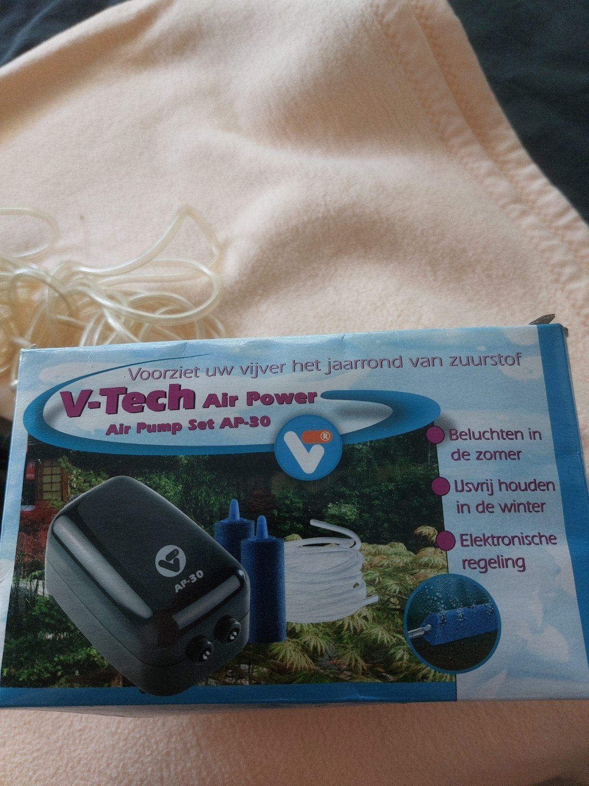 V-Tech Air Power AP-30 Luchtpomp Vijverbeluchter, Verzenden, Zo goed als nieuw
