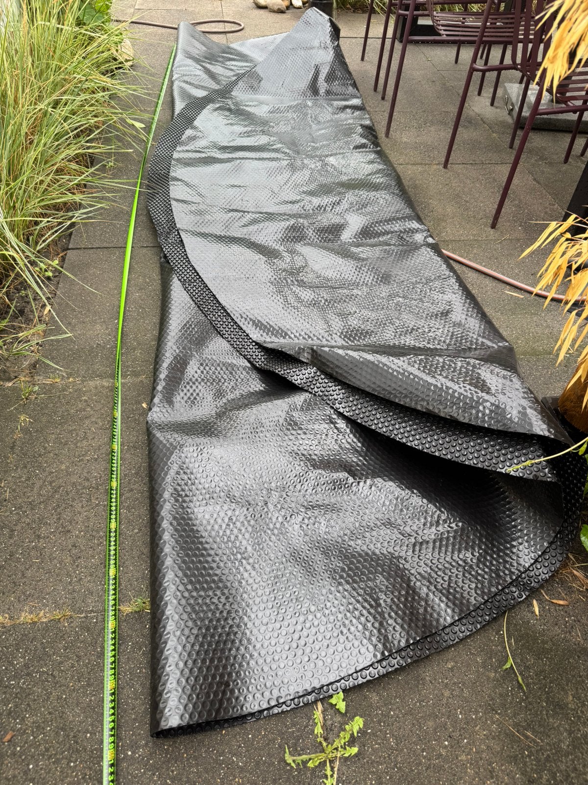 Noppenfolie zwembad rond 360cm 3,6m zwart, Ophalen of Verzenden, Zo goed als nieuw, Afdekzeil