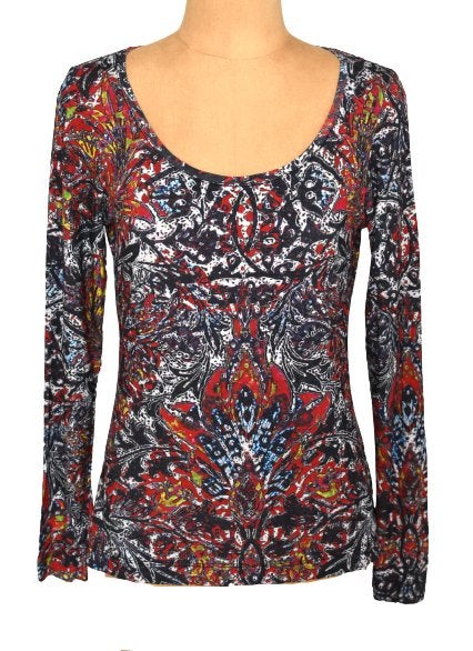 Eva Claudi longsleeve, top, multicolor, Mt. M, Kleding | Dames, Tops, Maat 38/40 (M), Zo goed als nieuw, Lange mouw, Eva Claudi