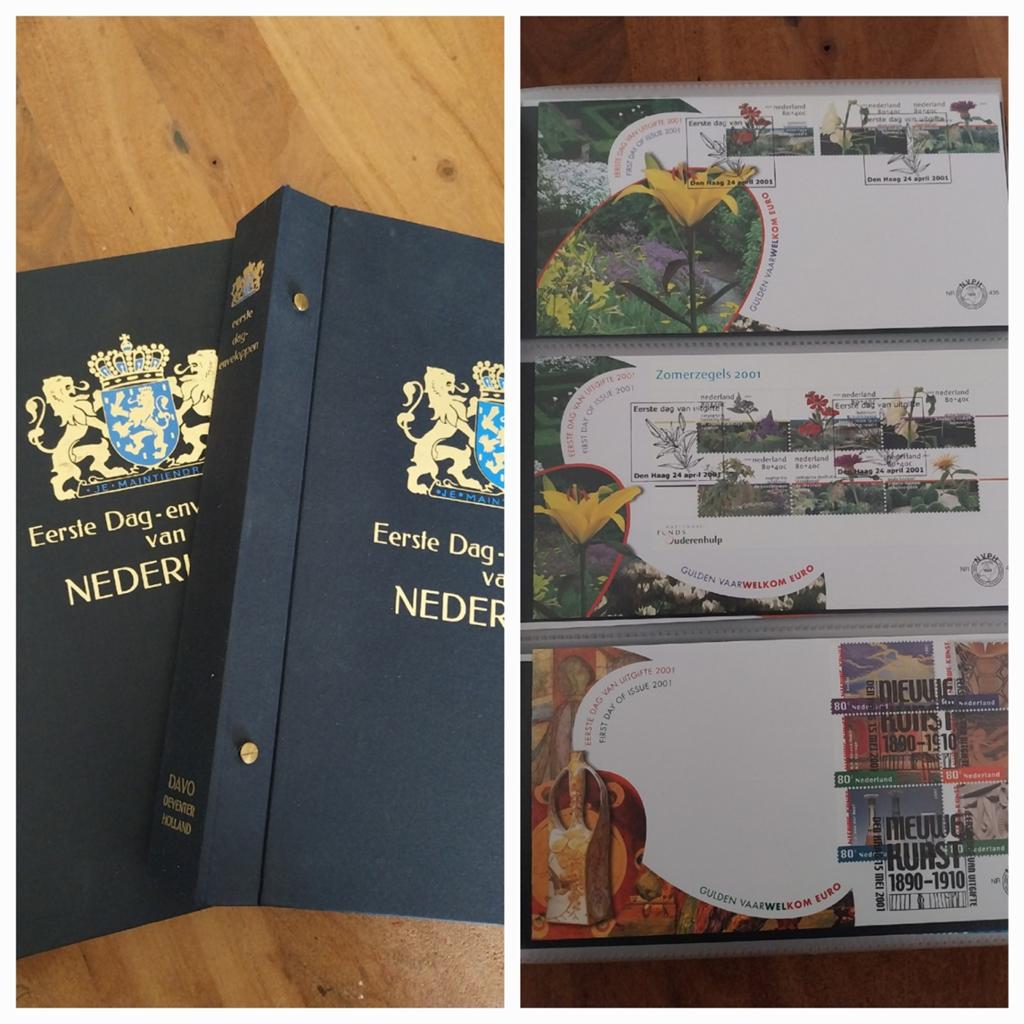 2 X Davo albums Nederlandse FDC's E 435 t/m 599 alles Blanco, Ophalen of Verzenden, Nederland