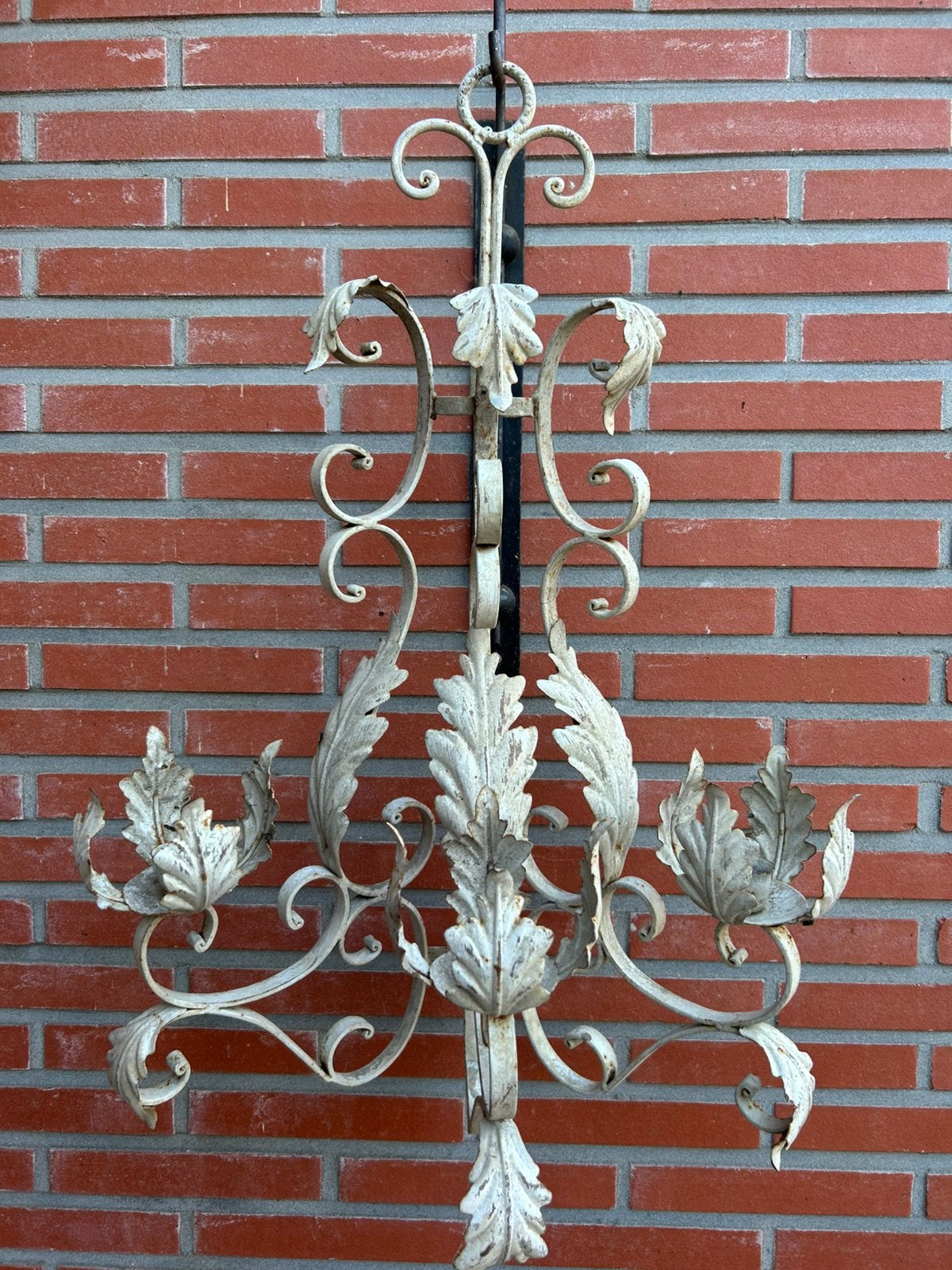 Wand kroonluchter brocant, Ophalen, Gebruikt, Metaal