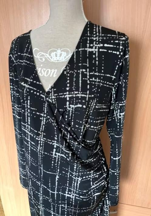 Ulla Popken jurk maat 46/48[v], Zwart, Maat 46/48 (XL) of groter, Ophalen of Verzenden, Zo goed als nieuw