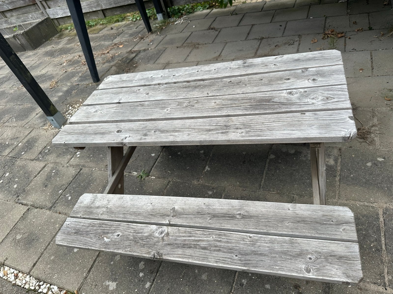 Stevige houten kinderpicknicktafel, Gebruikt, Rechthoekig, Hout, Ophalen