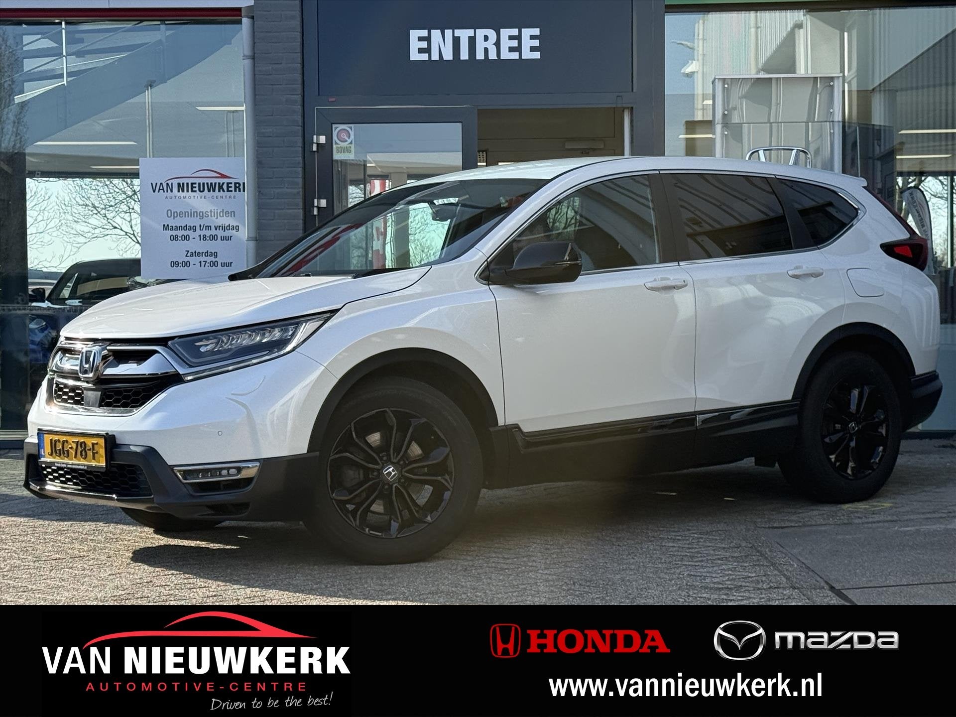 HONDA CR-V 2.0 HYBRID 184pk Black edition | Leer | camera |, Automaat, 12 maanden, 15 km/l, Gebruikt