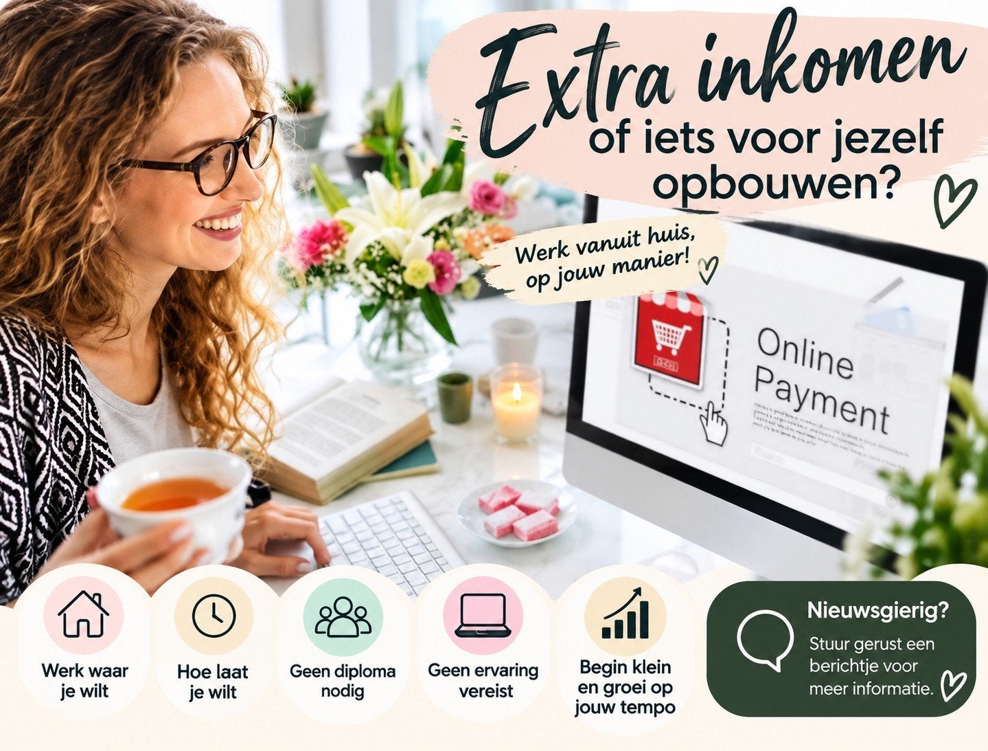 Extra inkomen of iets voor jezelf opbouwen? Gratis aanmelden, Starter, Overige vormen, Overige uren, Overige niveaus