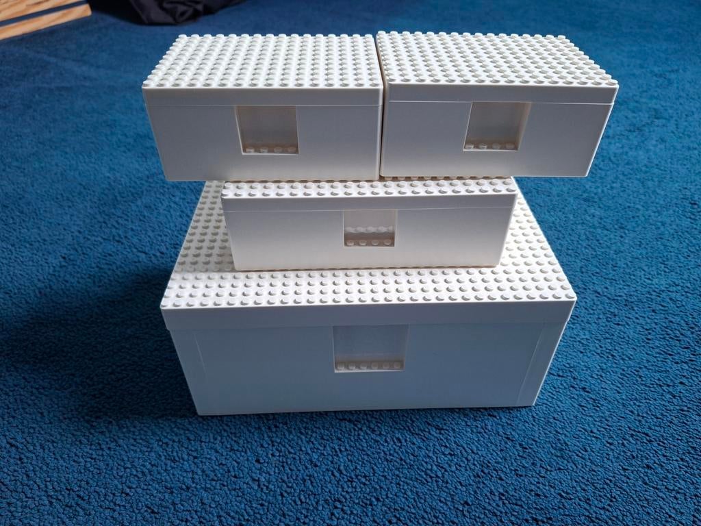 Witte LEGO Opbergdozen - Set van 4, Ophalen of Verzenden, Gebruikt, Overige typen, Lego