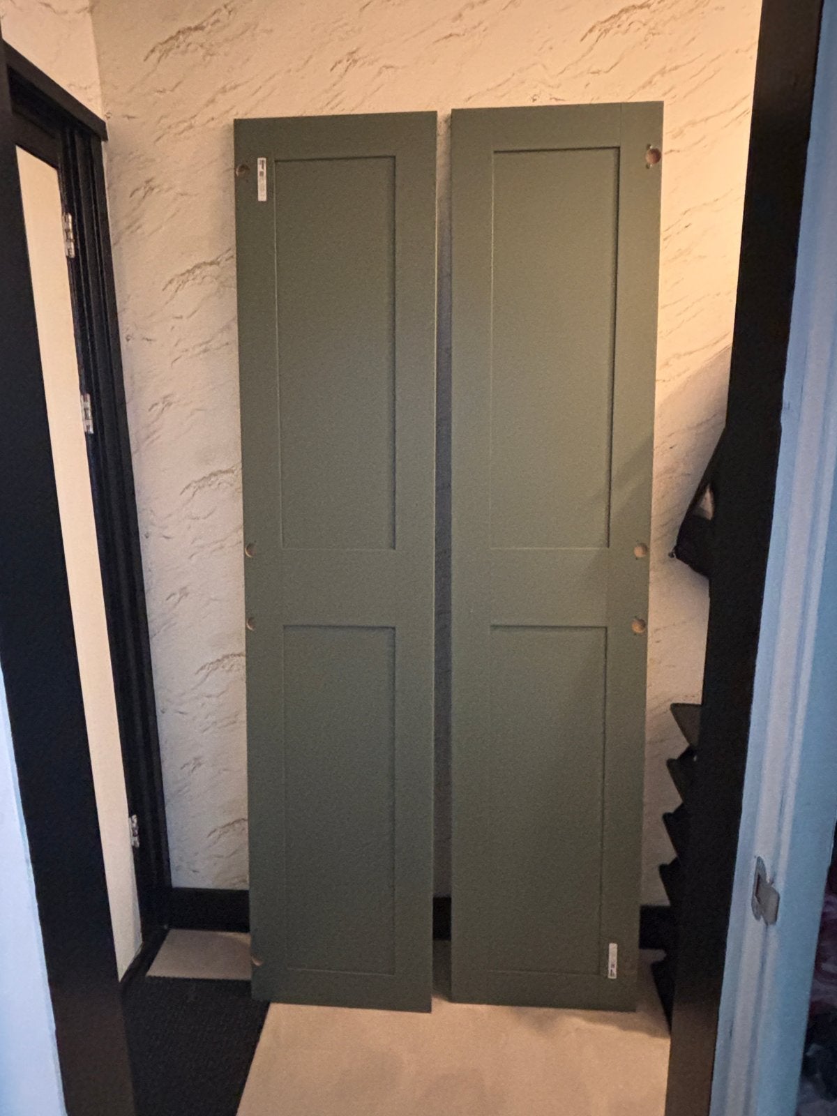 2x IKEA Grimo kastdeuren groen 230 cm hoog, Ophalen, Overige materialen, Minder dan 50 cm, 200 cm of meer