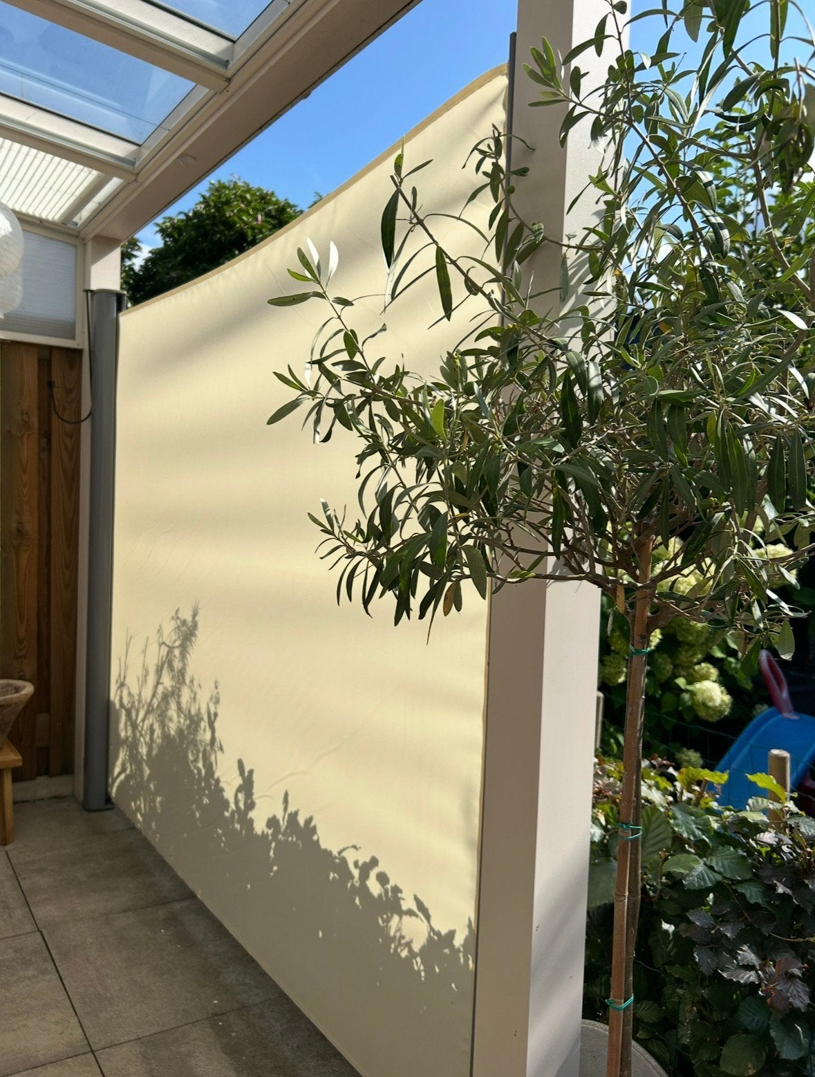 Tuin scherm, windscherm, zonnescherm uittrekbaar, Ophalen, Zo goed als nieuw