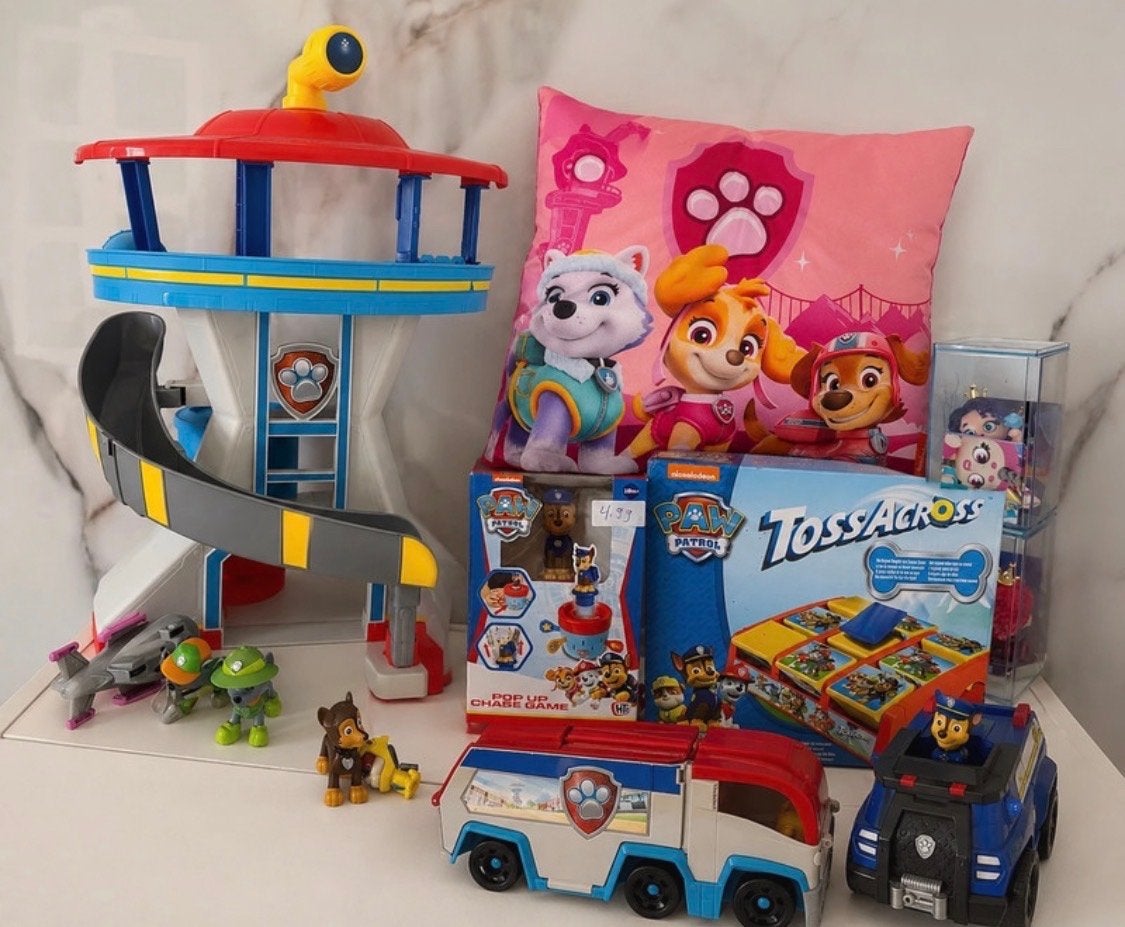 Paw Patrol Speelgoed Set: Toren, Voertuigen, Spellen & Kusse, Ophalen of Verzenden, Gebruikt, Jongen of Meisje