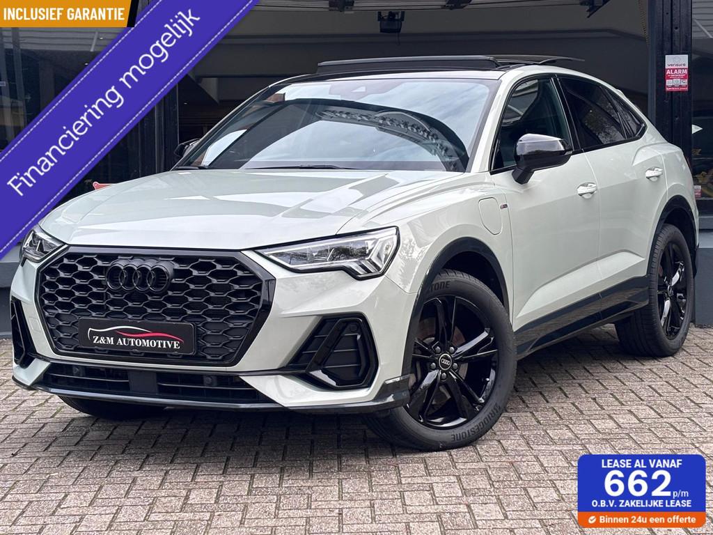 Audi Q3 Sportback 45 TFSI e S-Line Aut*Pano*Matrix*Leder, Gebruikt, Zwart, Leder en Stof, 245 pk