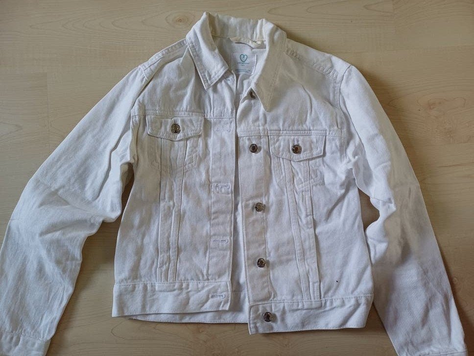 Witte spijkerjasje, maat 34 (XS), Primark, Wit, Ophalen of Verzenden, Zo goed als nieuw